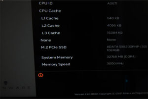 Alienware Aurora R12 メモリ周波数　低い