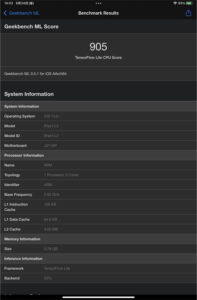 iPad mini 6 GeekBench ML