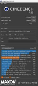 AYANEO FLIP 1S DS ベンチマーク cinebench
