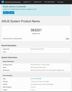 RTX5090 Mini-ITX GeekBench6